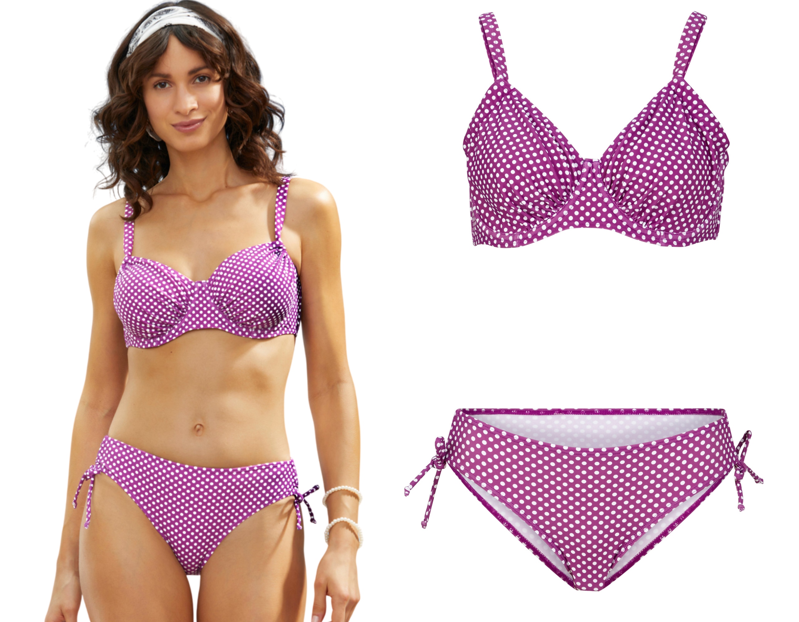 124T Bonprix bikini komplet strój kostium kąpielowy dwuczęściowy 48 95F