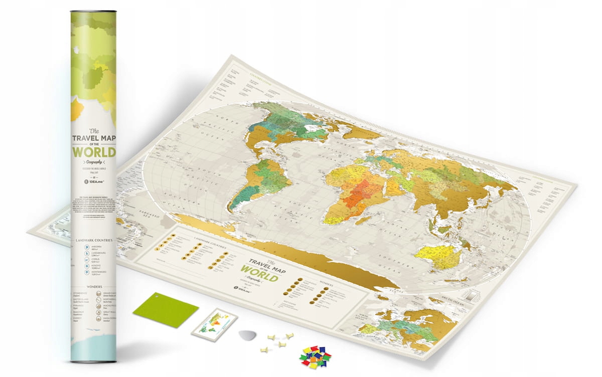 Stírací Mapa – Cestovní Mapa Geography World