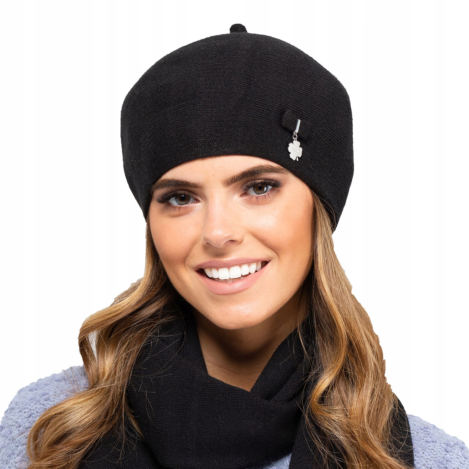 Kamea Murcja univerzální velikost teplá černá Beret