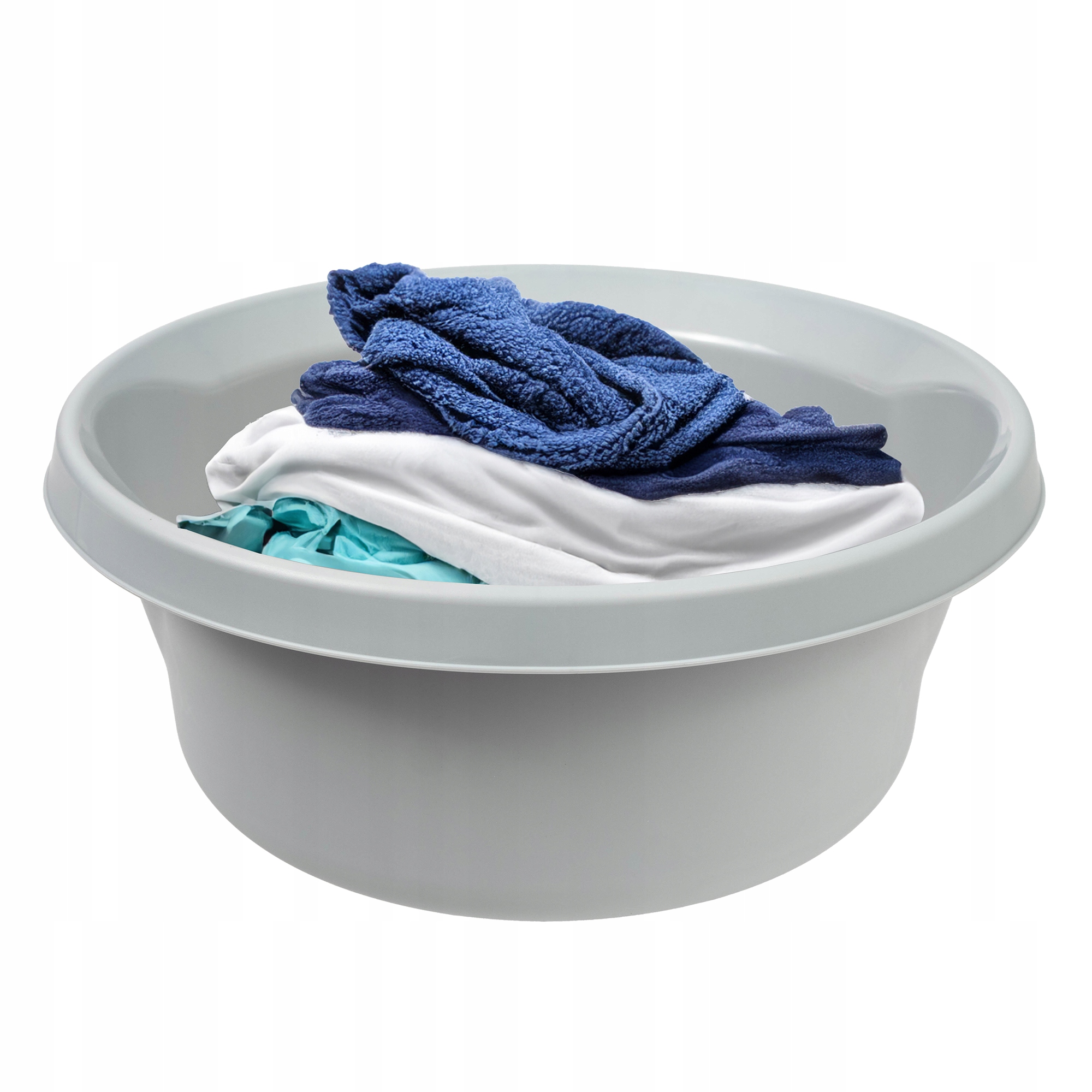 MISKA PLASTIKOWA 14L OKRĄGŁA NA PRANIE SZARA