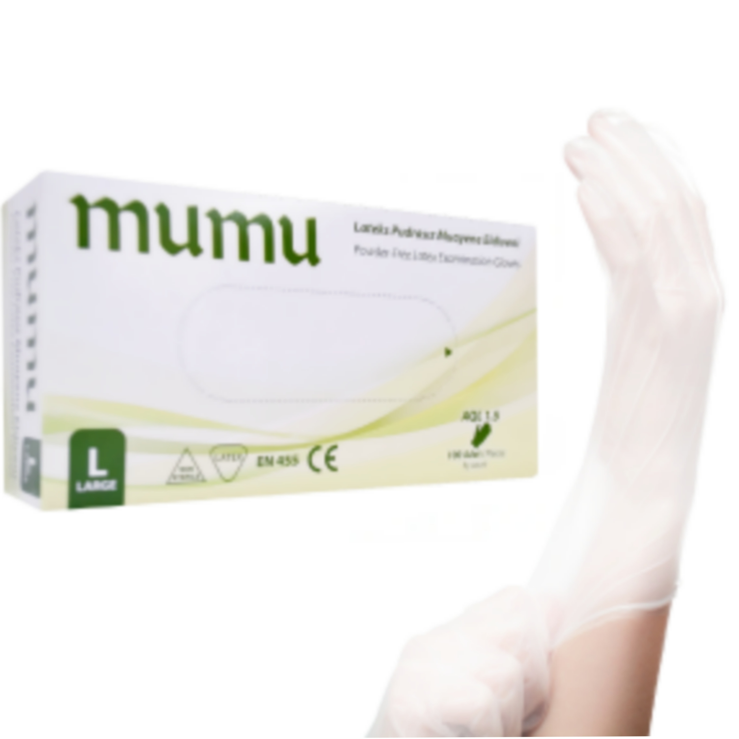 

Rękawiczki lateksowe bezpudrowe Mumu r. L 100 szt