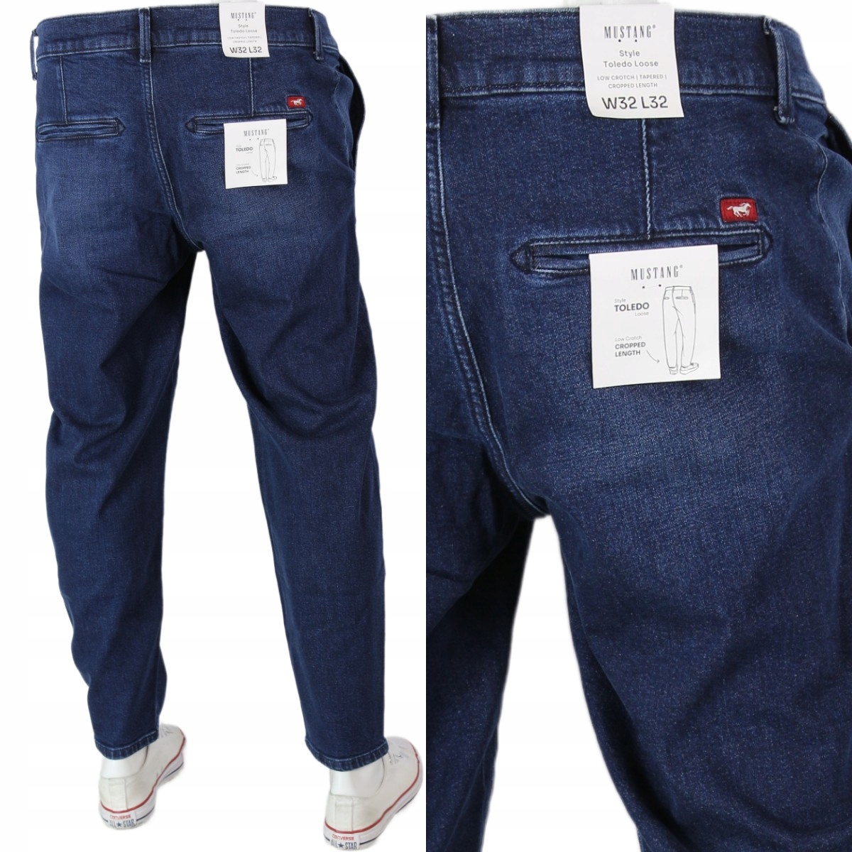 Mustang Toledo Loose Chino Jeans Proste Luźne Straight W32 L32