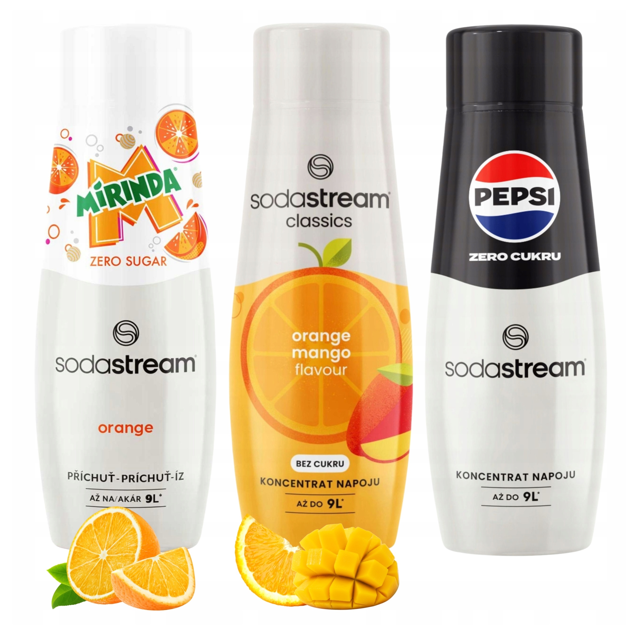 Levně Soda Stream Mirinda Zero Mango Pepsi Max Bez Cukru Koncentrát Sirup Šťáva