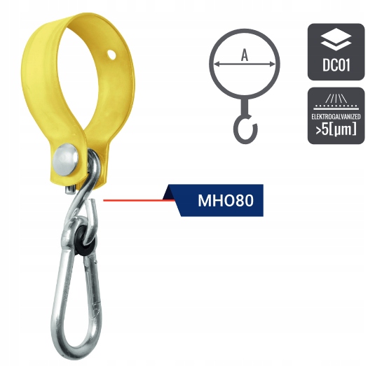 OBEJMA HAK HUŚTAWKOWY KARABIŃCZYK MOCOWANIE 80mm Producent Mark