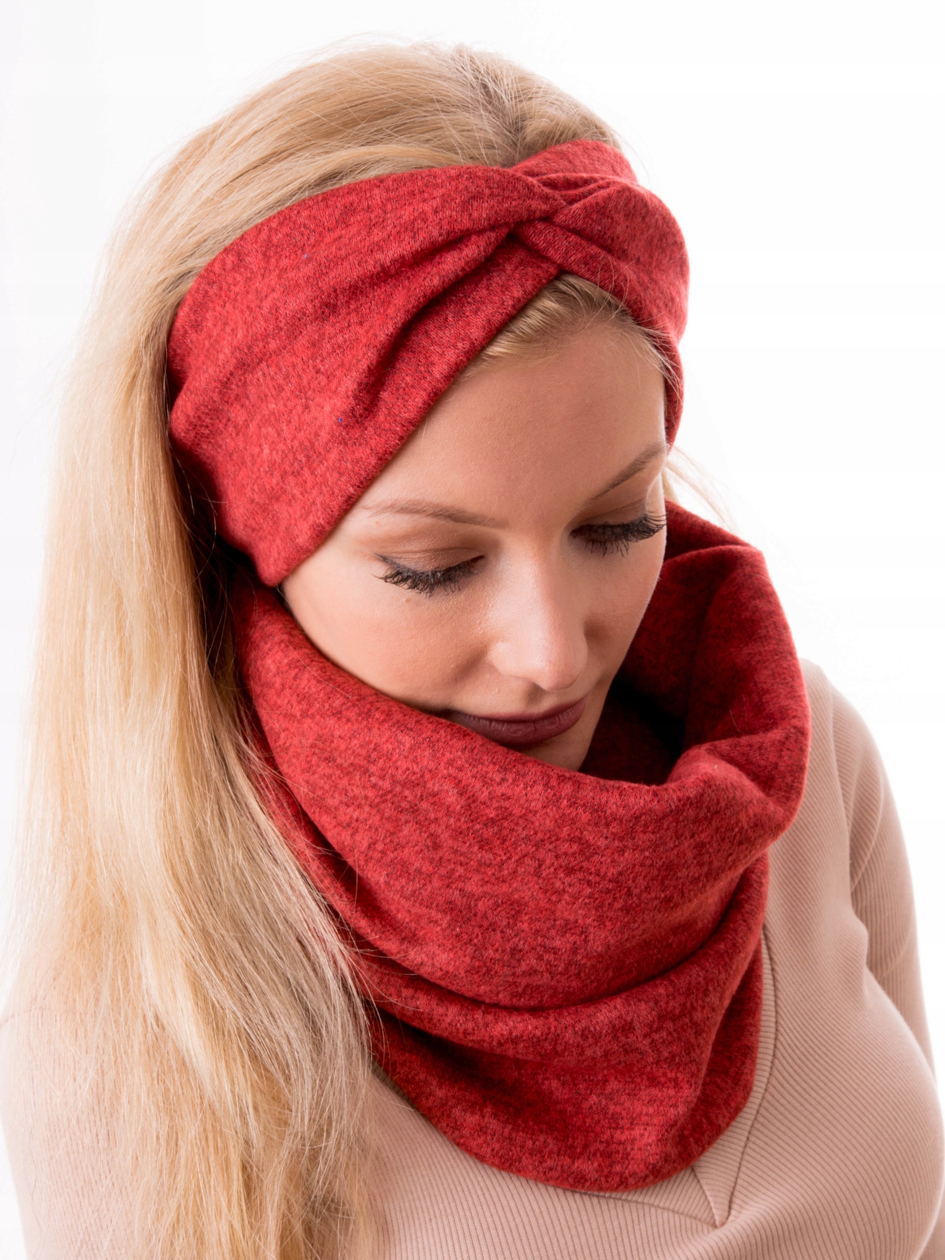 CIEPŁA OPASKA NA USZY NAUSZNIK MELANGE KOLORY POLSKI PRODUKT Marka Mabaje