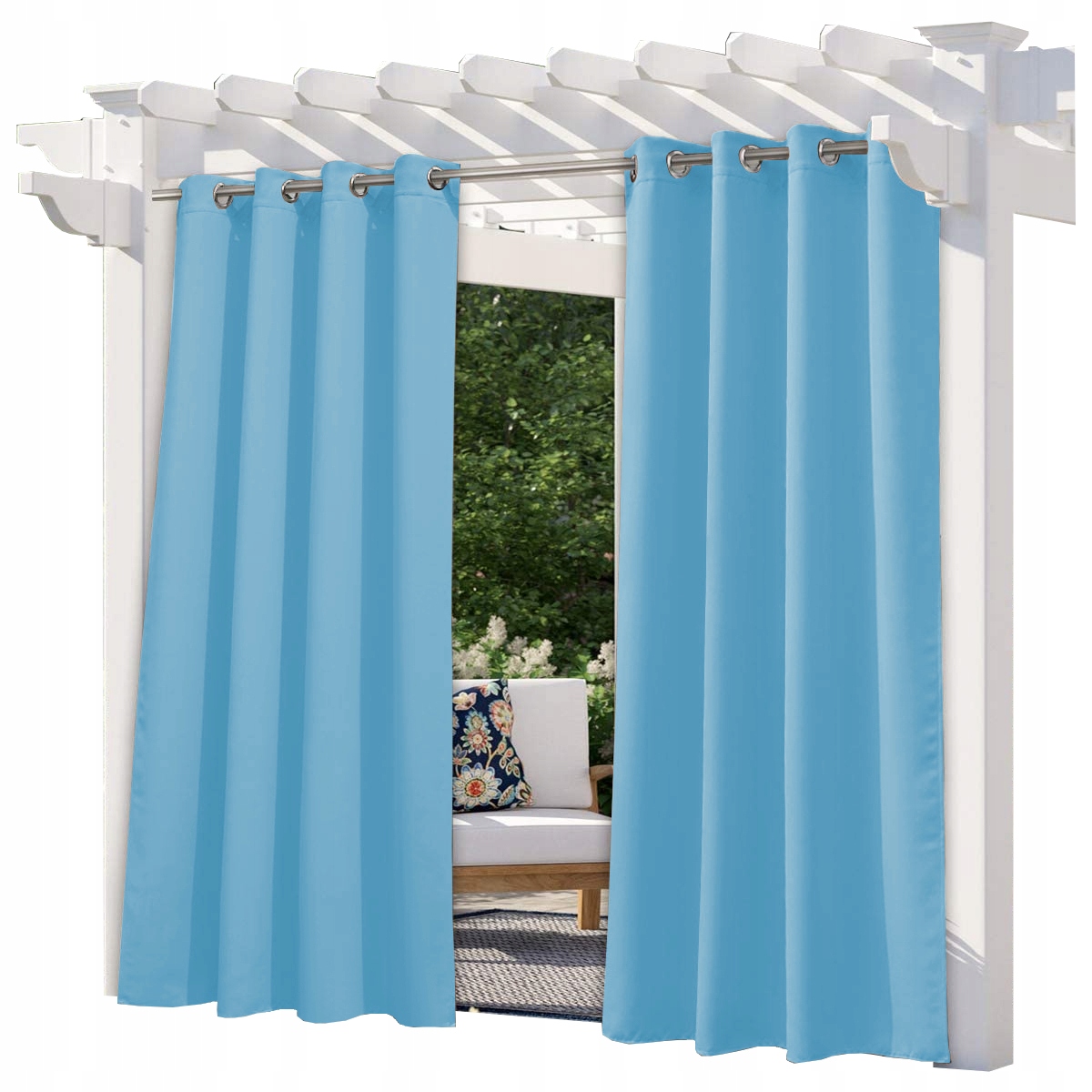 Zahradní závěs voděodolná 155x250 výška modrá