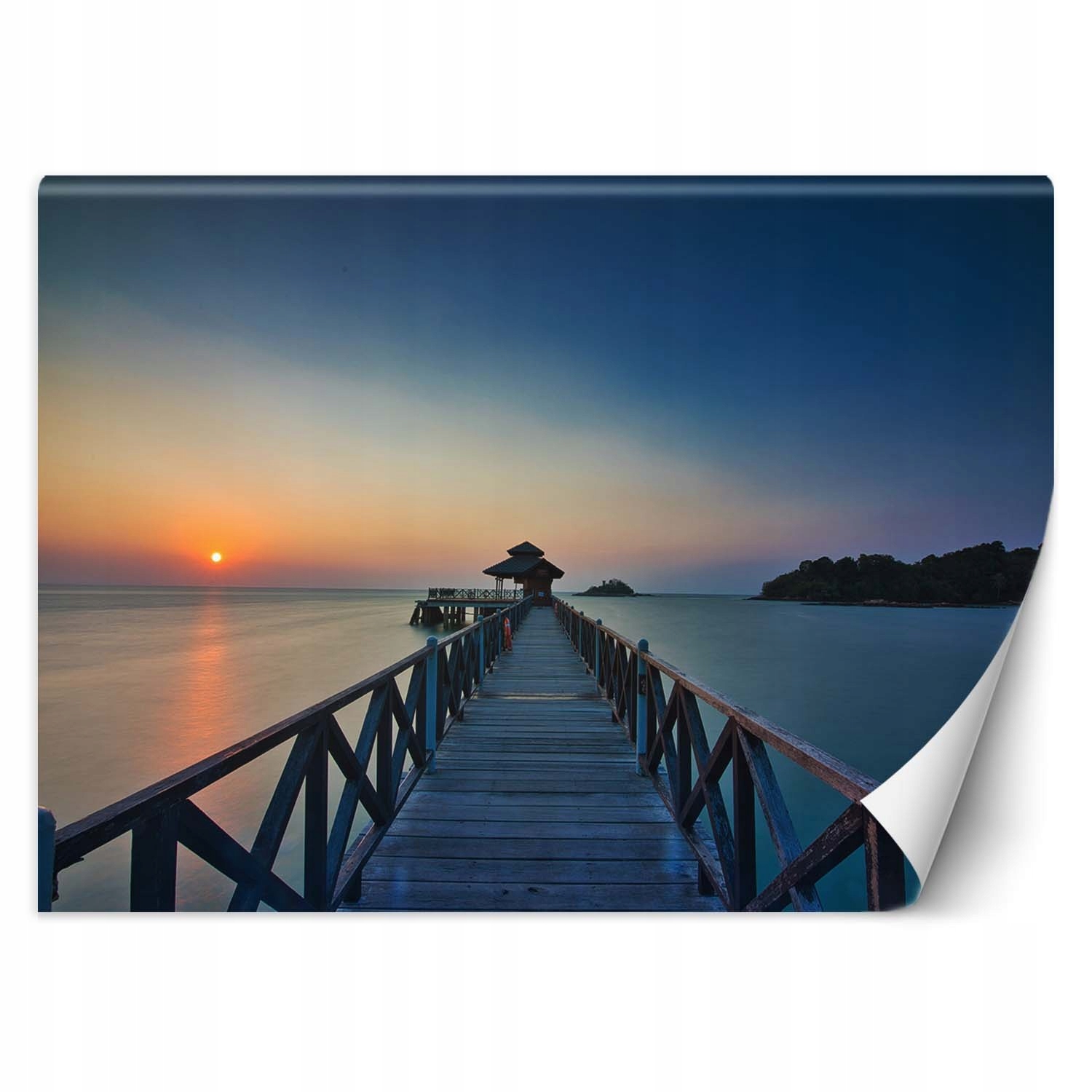 Fototapeta, Západ slnka, most 250x175