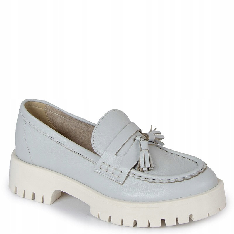 Chebello 2821 Šedé Kožené Mokasíny 39