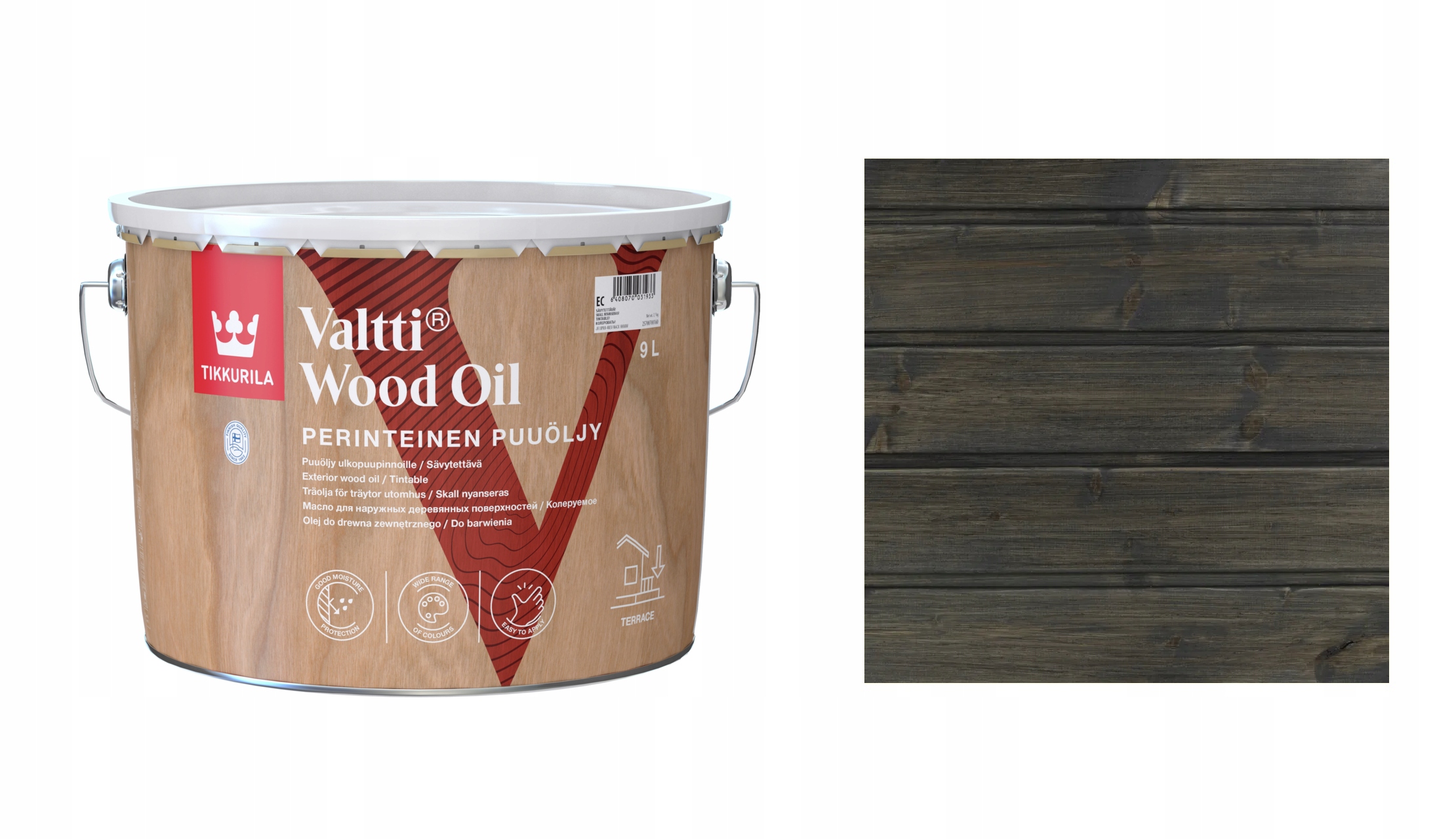 Tikkurila Valtti Wood Oil 9L 203A Firm Rock Olej Rozpuszczalnikowy Ochronny