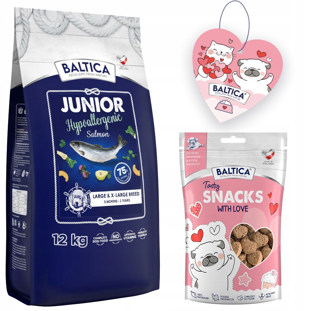 Baltica Junior Hypoalergenní L/XL 12KG Losos Pro Velká Plemena Bez Obilovin
