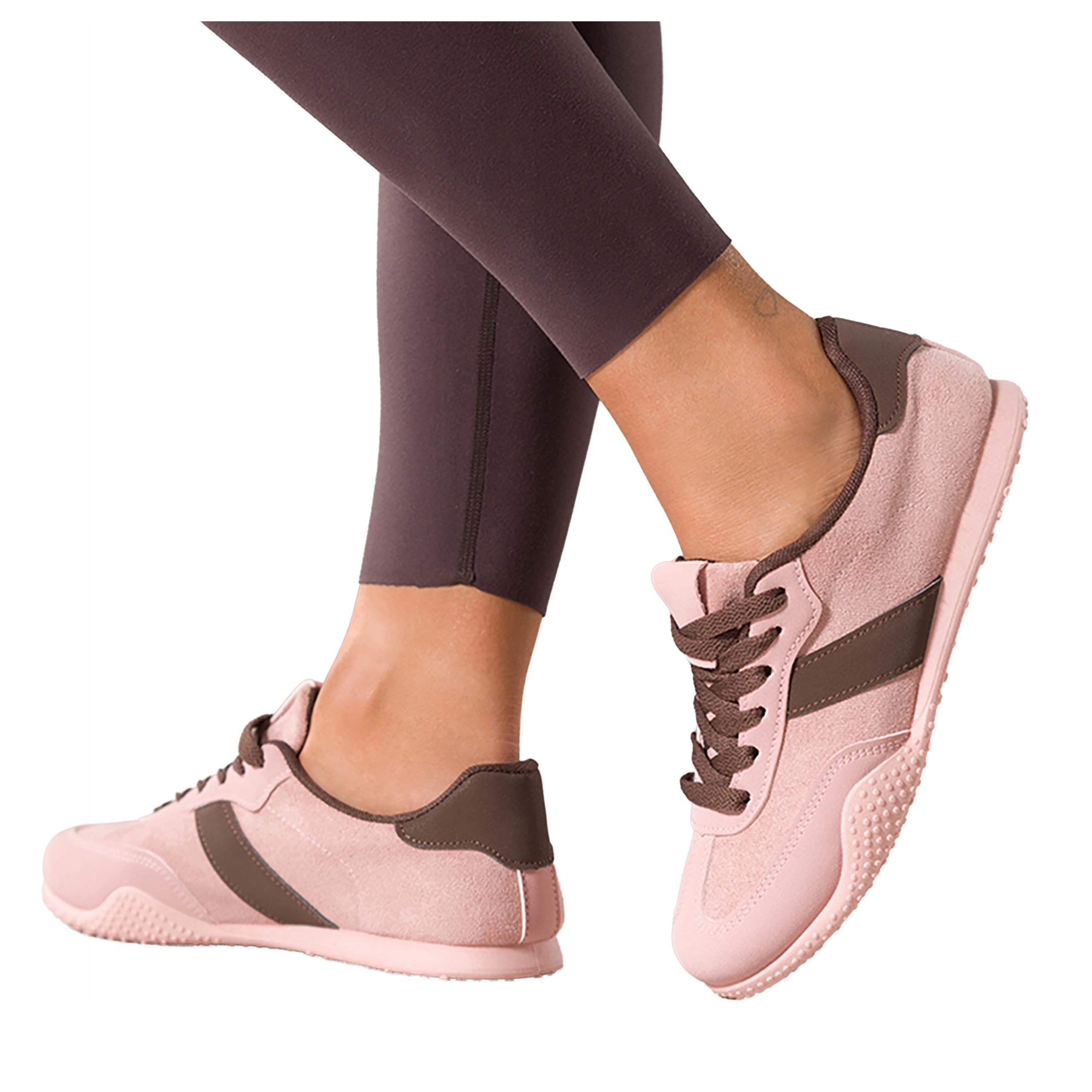 Růžové Tenisky Dámské Pohodlné Sportovní Šněrovací Módní Ploché vel. 37