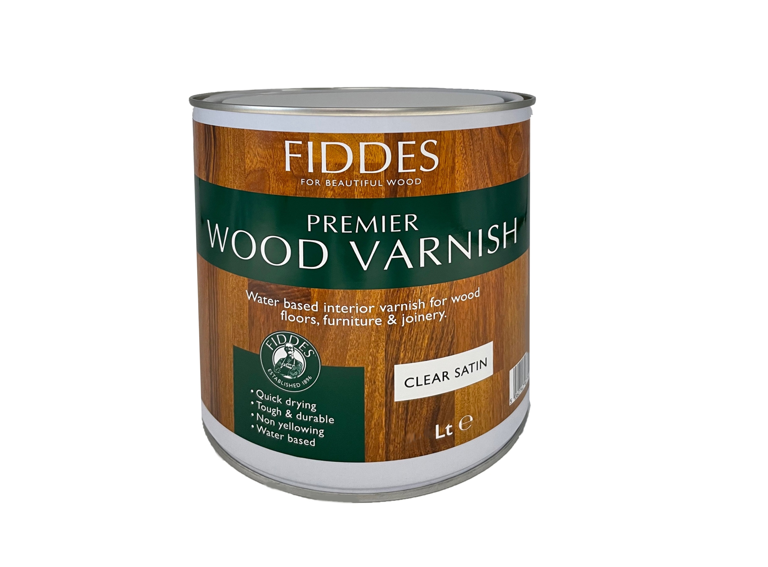 Fiddes Lakier wodny Premier Wood Varnish Satin bezbarwny satynowy 1L