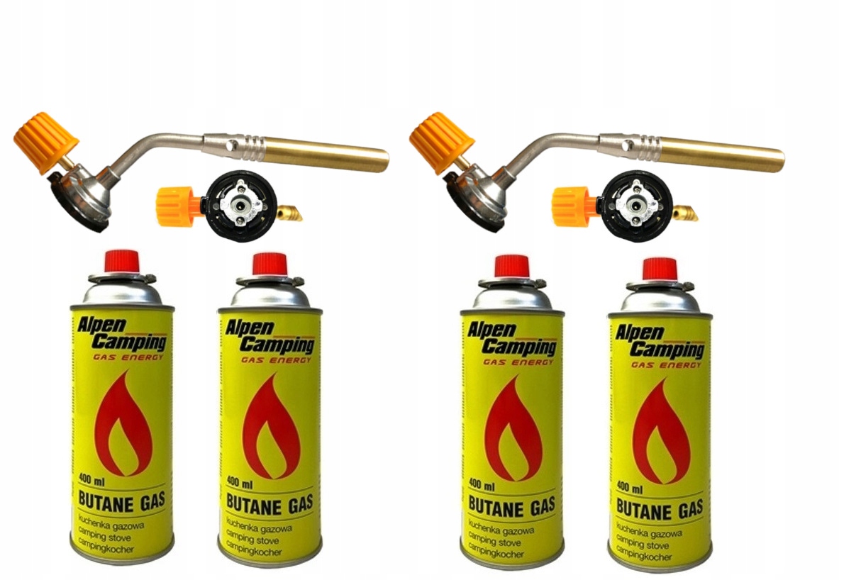 

2x Palnik Gazowy Kartusze lutlampa Metalowy 4x Gaz