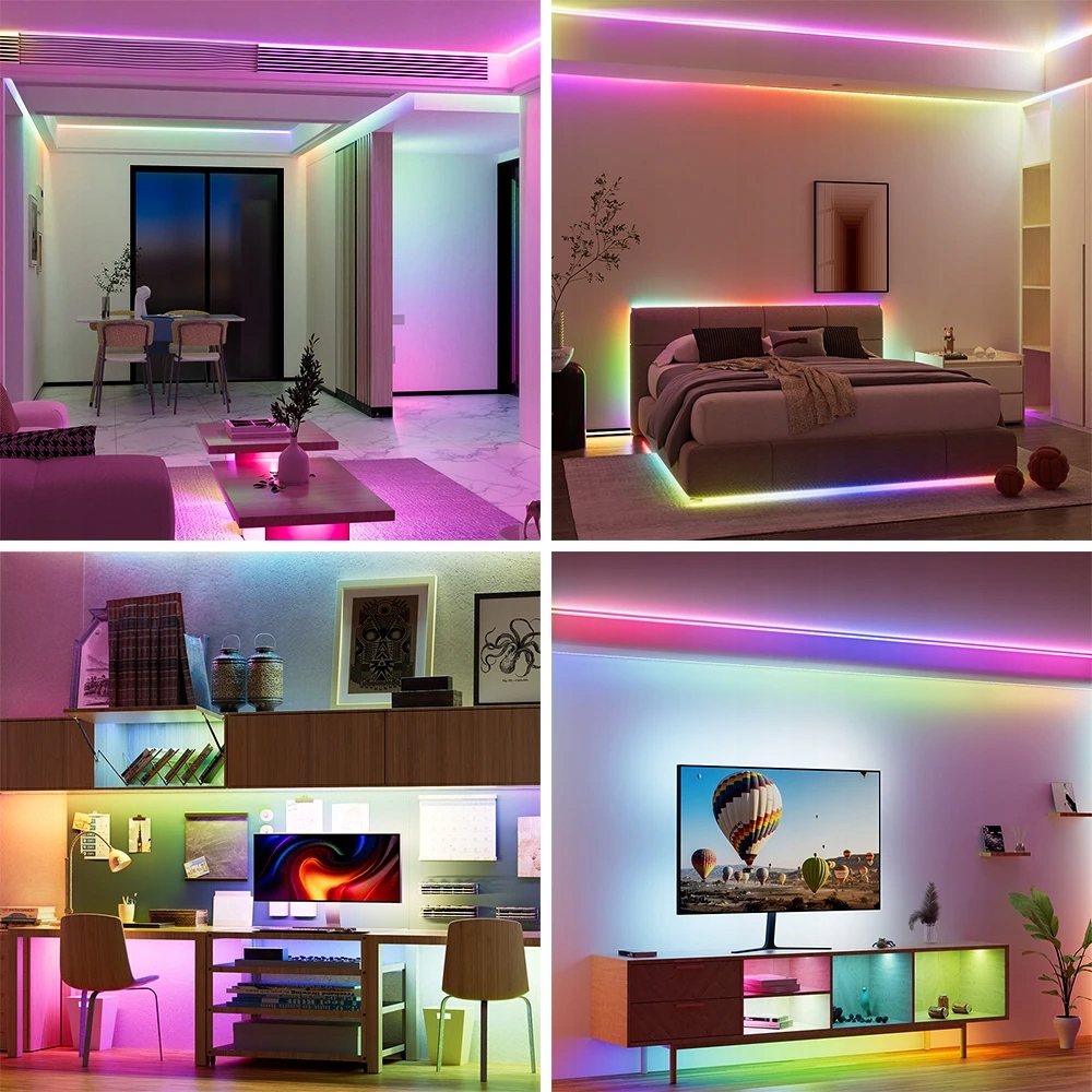 TAŚMA LED 5M COB NEON RGBIC 576LEDM WS2811 BLUETOOTH APLIKACJA PILOT ZESTAW Długość 5 m