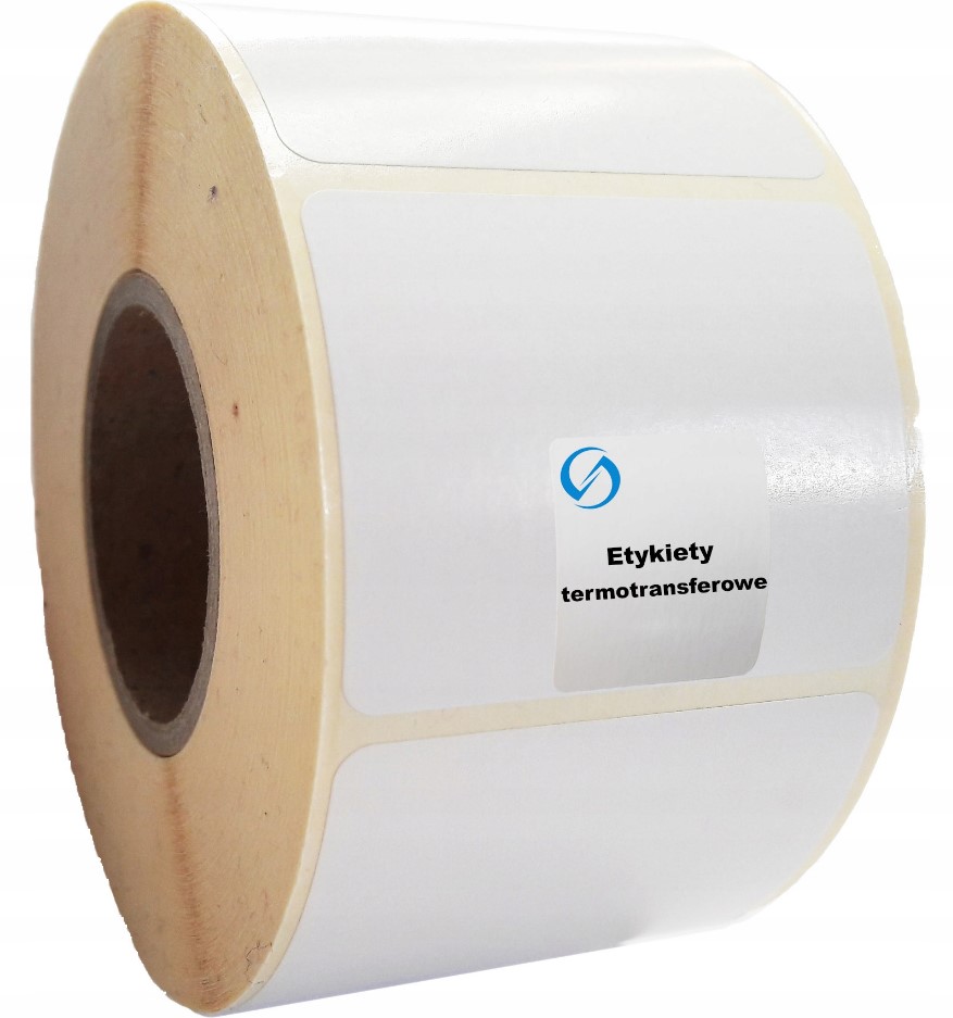 Etykiety termotransferowe białe 100x150 naklejki
