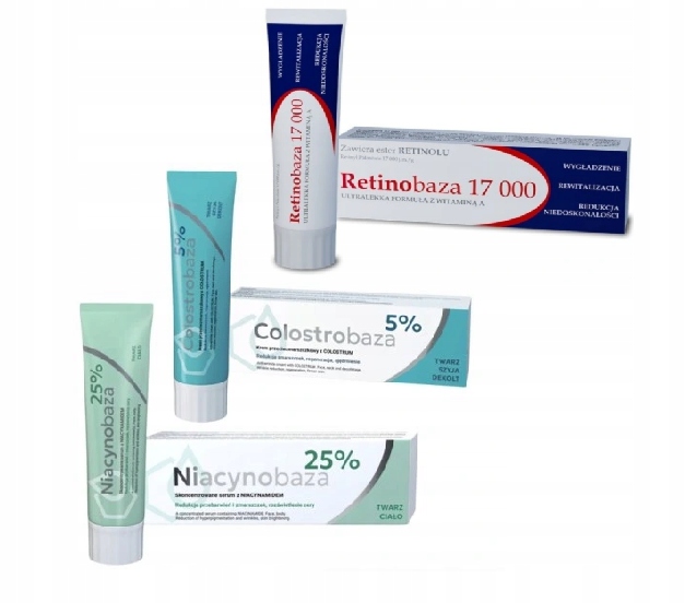 Farmapol Zestaw Colostrobaza 5% Niacynobaza 25% Retinobaza 17000