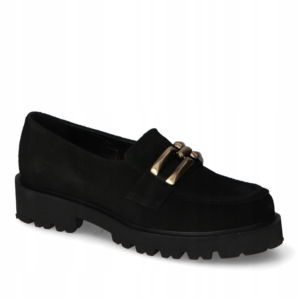 Dámské mokasíny Polobotky Fabio Fabrizi Černé Semišové s ozdobou 40