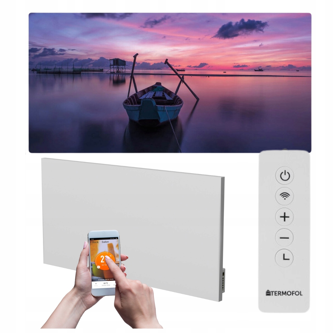 Infračervený obrazový ohrievač 700 W 120 x 60 cm WiFi