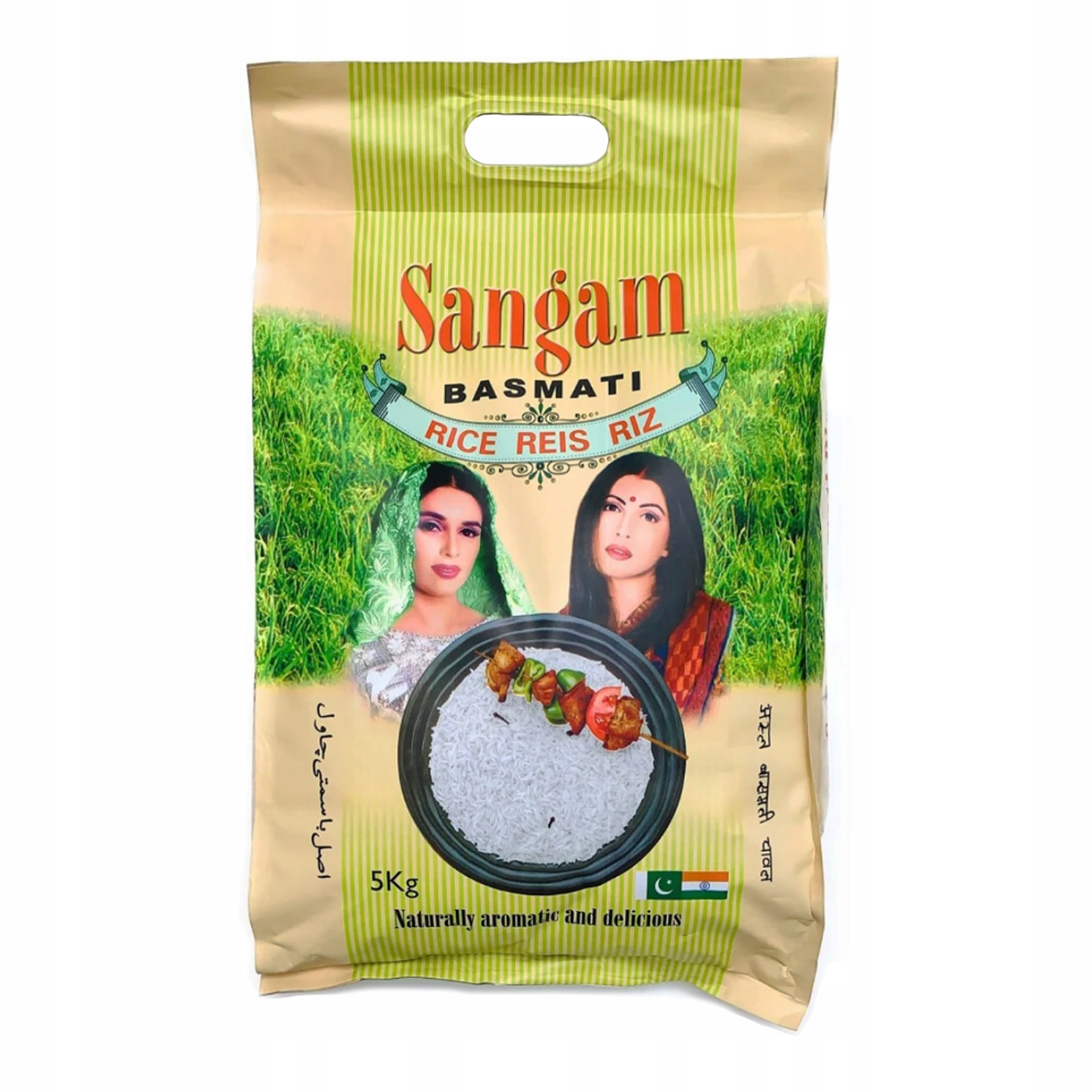 Ryż Basmati Naturalny Aromatyczny 5 Kg Sangam Do Kuchni Indyjskiej