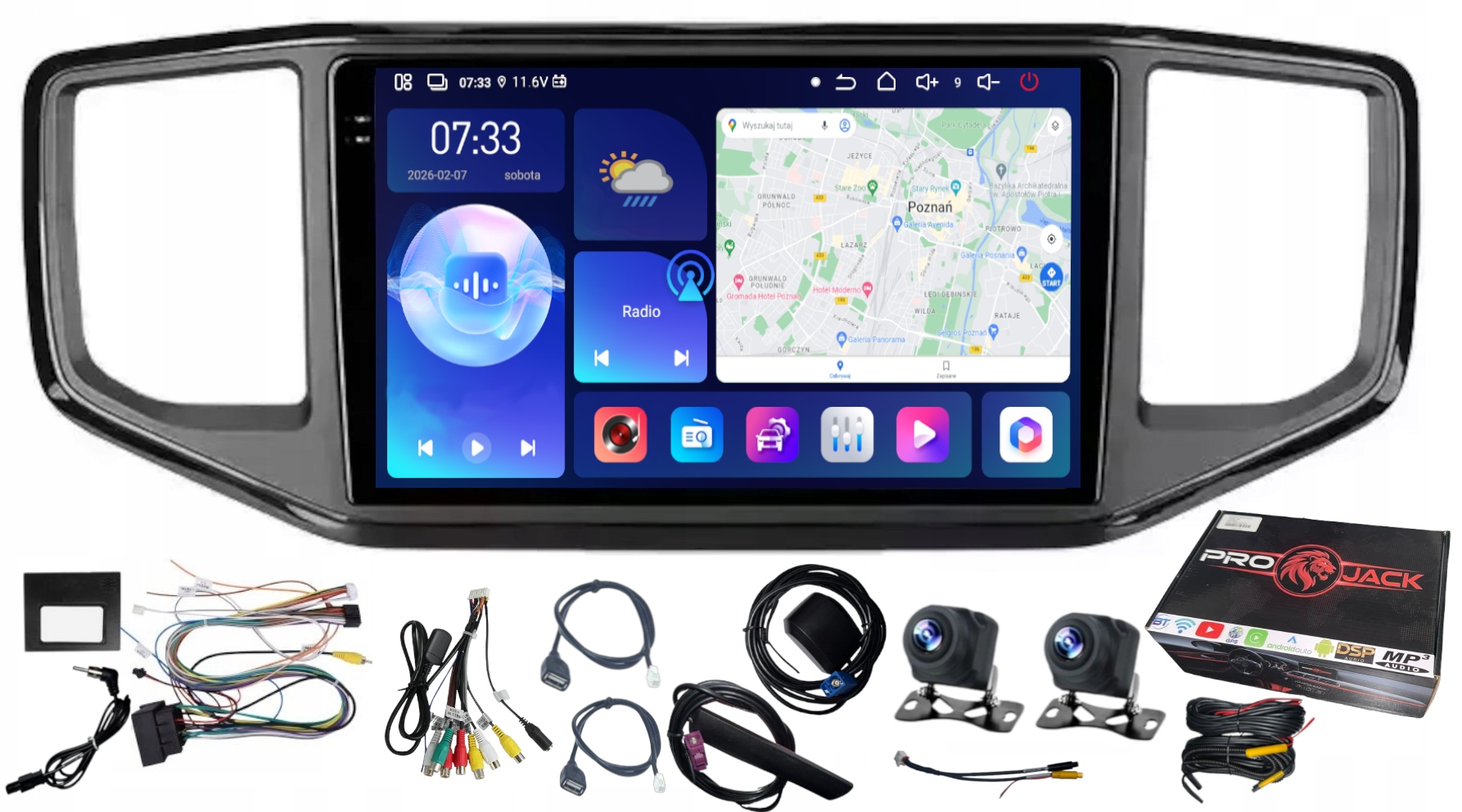 Rádio Navigácia Carplay Gps Android Vw Amarok 2015-2022 6GB 128GB Sim