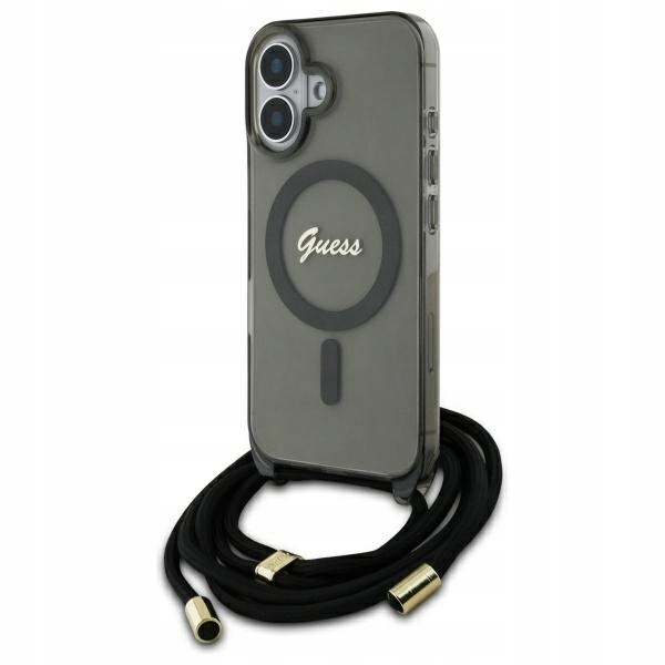 Guess GUHMP16SHCTSGNSK iPhone 16 6.1" černý/černý hardcase Crossbody Co