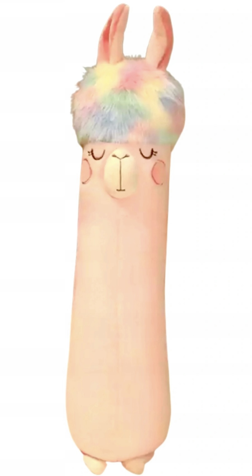 DŁUGA MASKOTKA LAMA ALPAKA PLUSZAK PODUSZKA DUŻA PRZYTULANKA 70cm