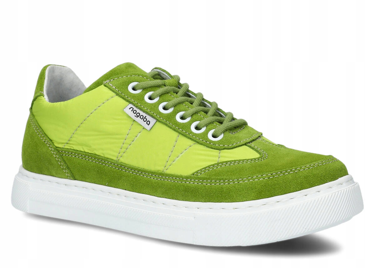 Nagaba 606 Pistáciový Velur Pohodlné Kožené Polské Dámské Polobotky