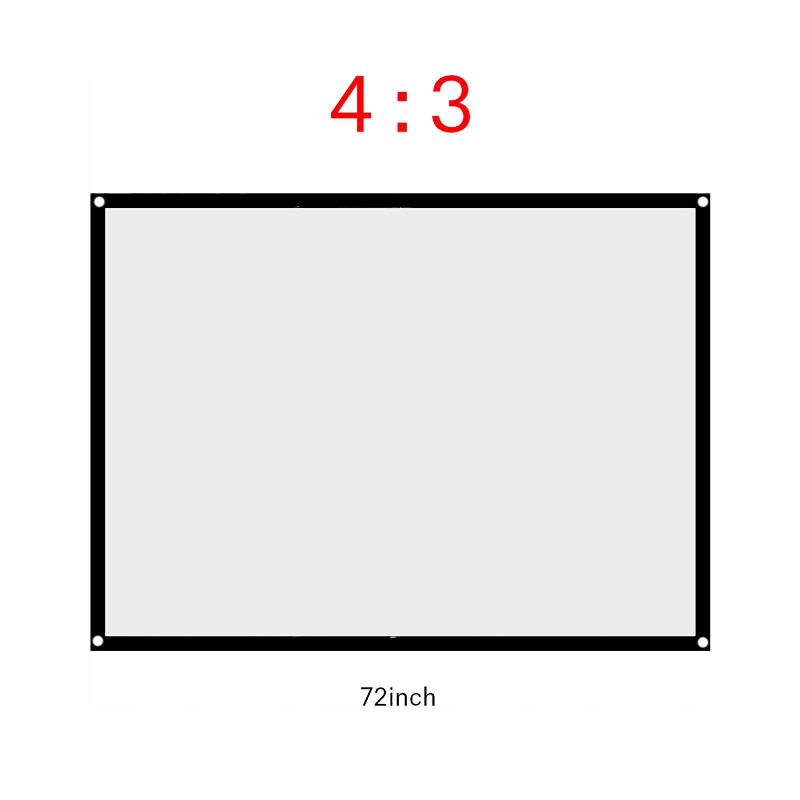 PRZENOŚNA SKŁADANA KURTYNA DO PROJEKTORA 4:3 72" Marka bez marki