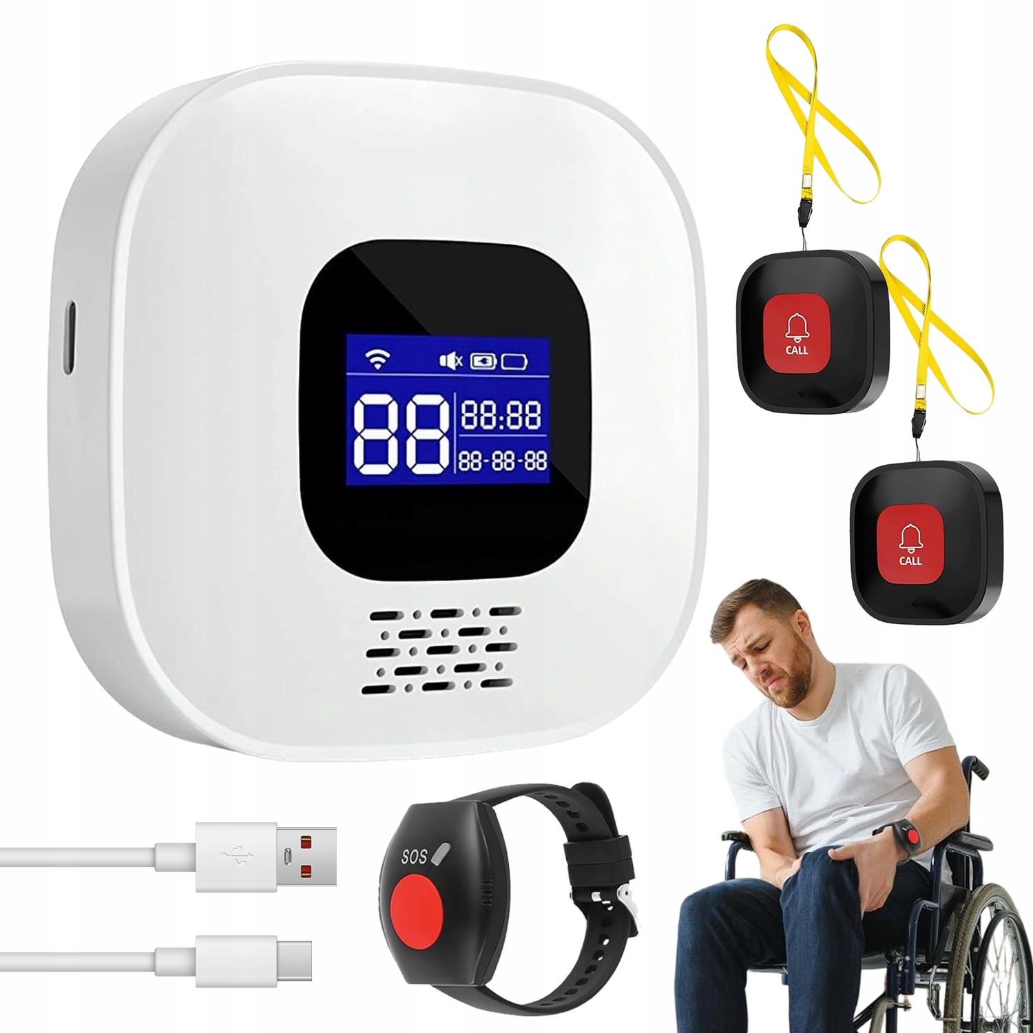 Alarm Siréna Smart Sada Omáček Pro Seniory Aplikace Podpora Rodiny 16 Signálů