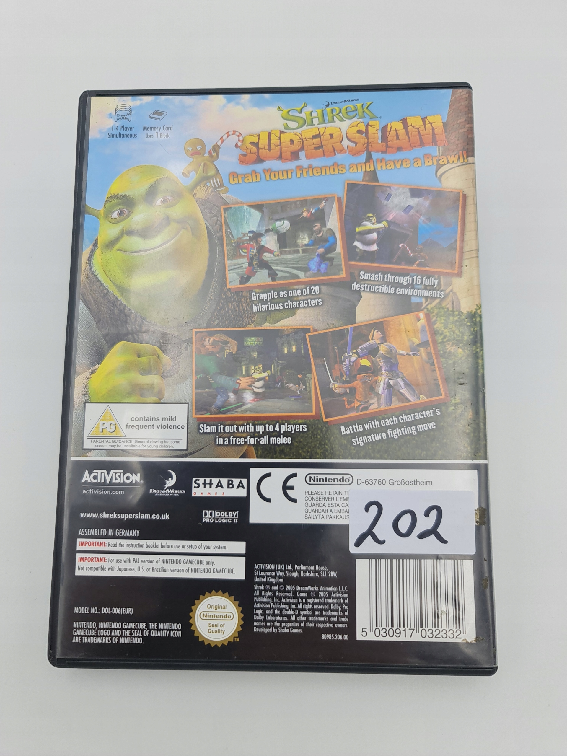NINTENDO GAMECUBE SHREK SUPER SLAM Platforma Nintendo GameCube