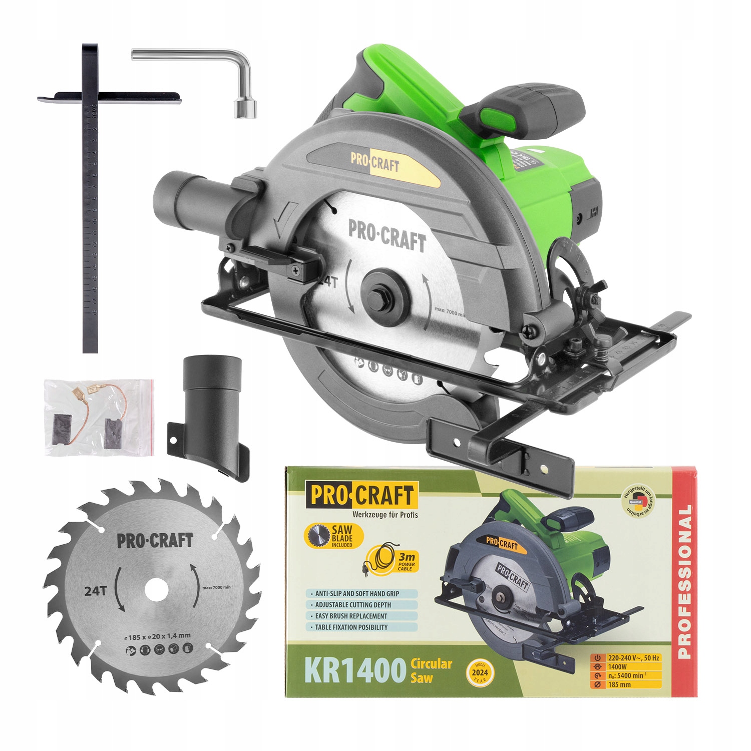 Kotoučová pila Procraft KR1400 185 mm 1400 W