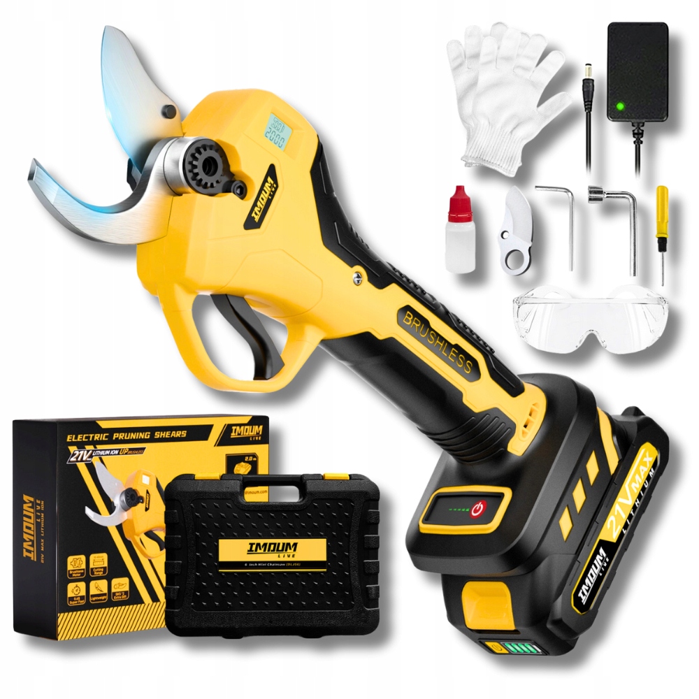 Silný záhradné akumulátorové nožnice Elektrický, záhradné nožnice na batérie