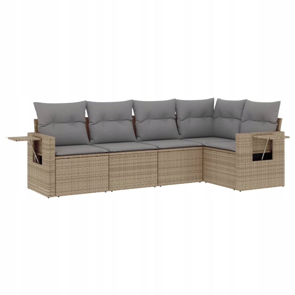 Set zahradního nábytku VidaXL technorattan vidaXL béžový 5 el.