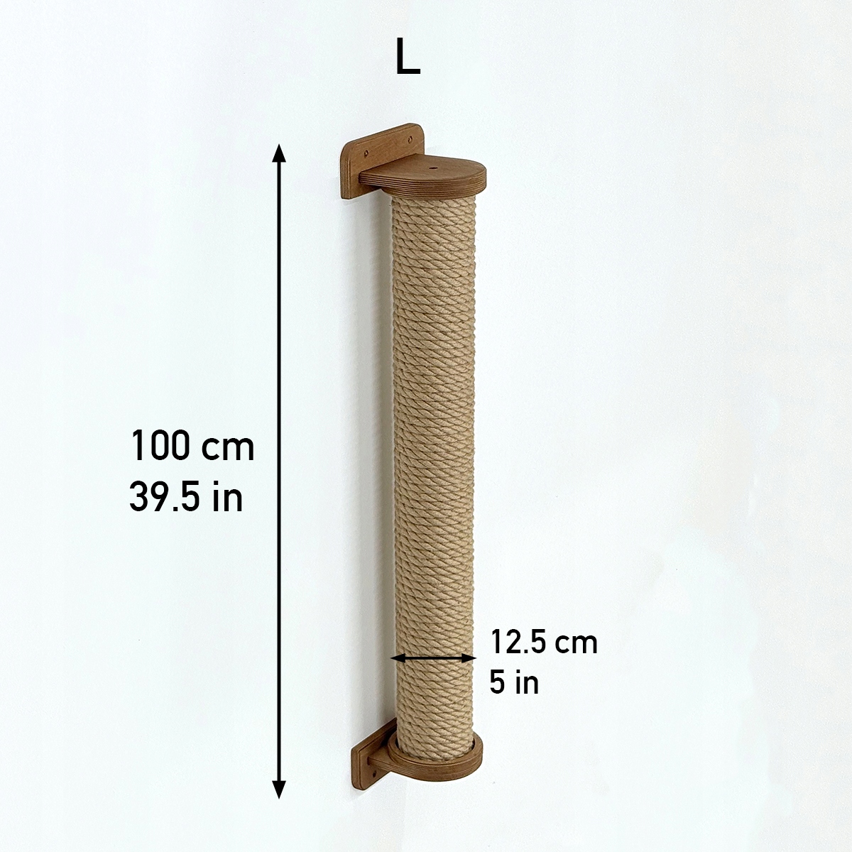 Levně Škrabadlo pro kočky namontované na stěnu CatMission extra velké šrouby Ořech