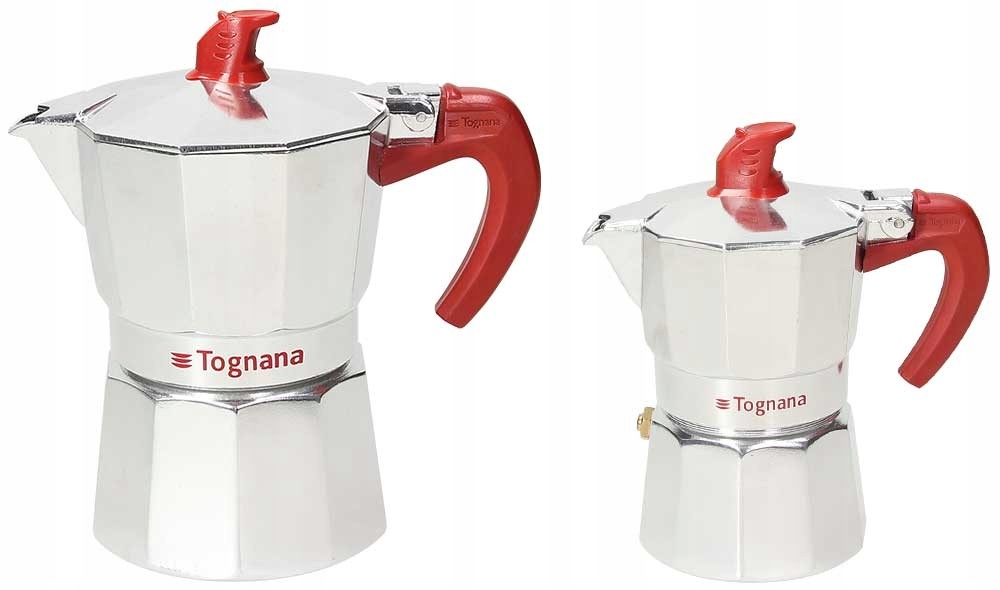 Zestaw 2 kawiarek 1 tz 3 tz Tognana Coffee Time Red