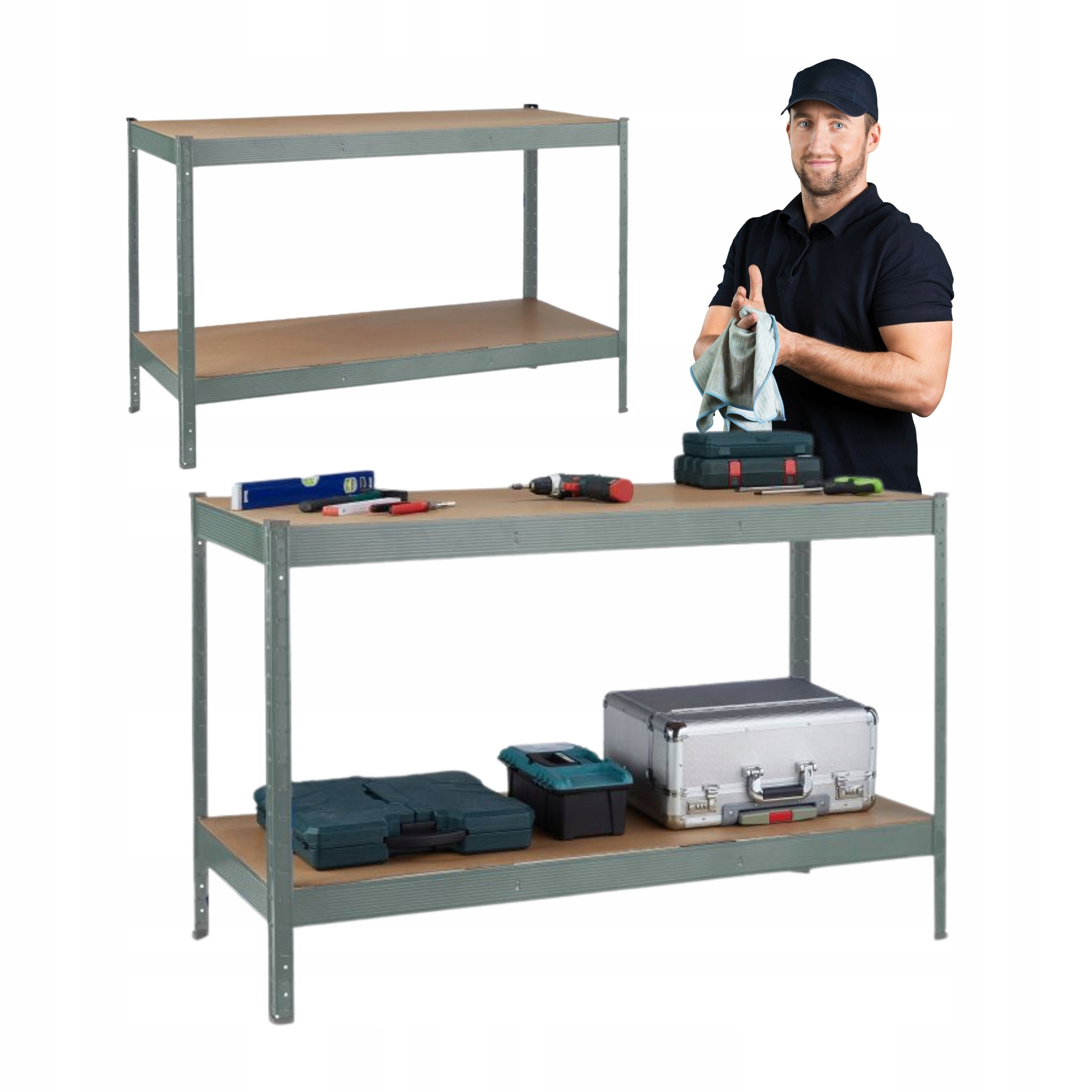 Pracovný Stôl regál organizér Do Dielne pivnice Regulovatelné Police