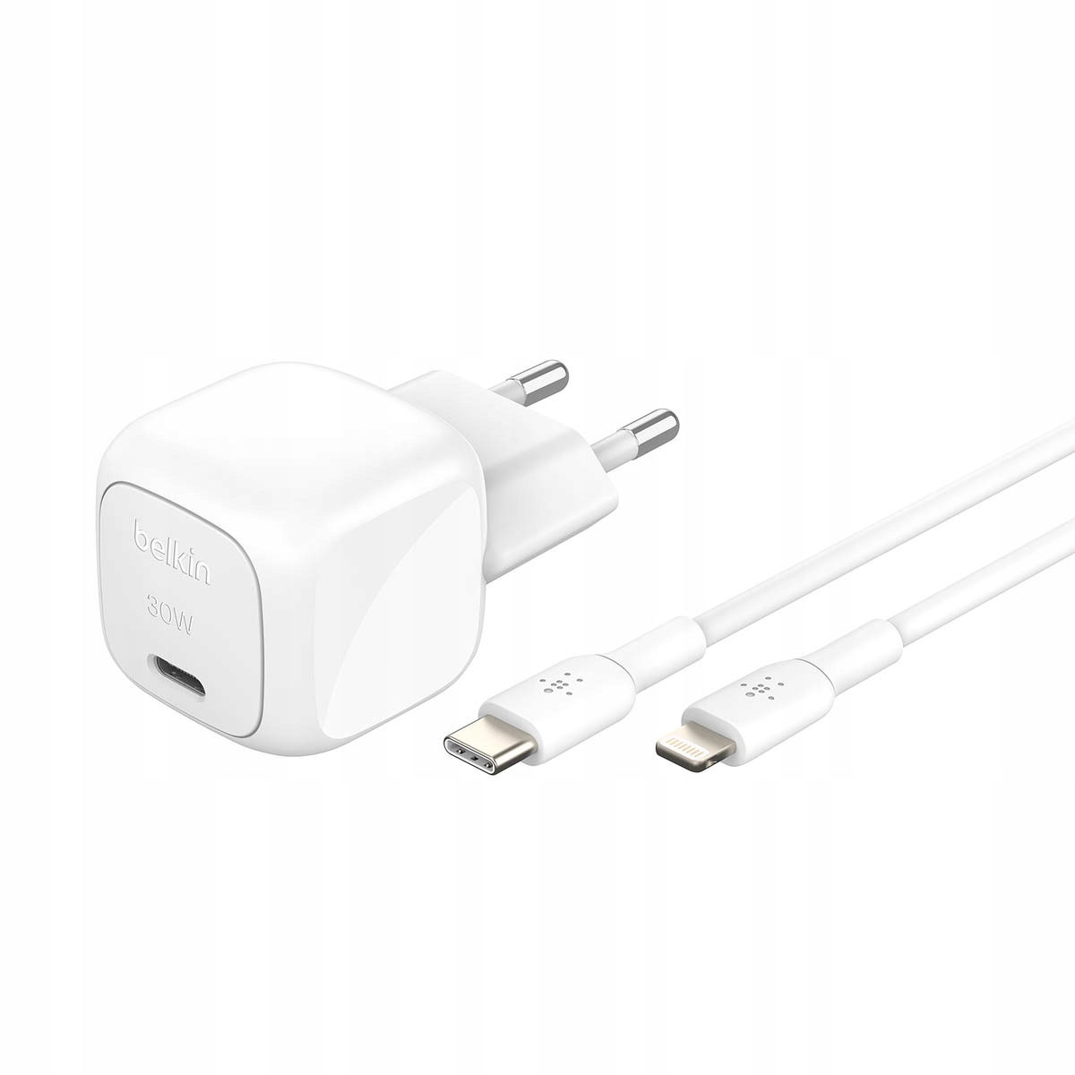 Belkin Nabíječka Usb-c Pd 30W, malá, bílá kabel Lightning