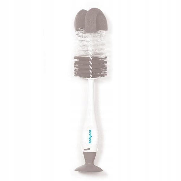 Babyono Szczotka do butelek i smoczków szara