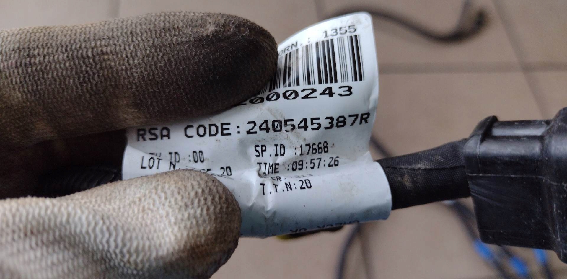 bundle wiring DACIA SANDERO III 240545387R