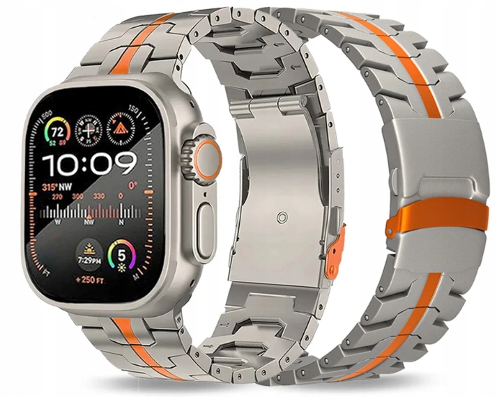 Bransoleta Orange Tytanowa Do Apple Watch Ultra 1 49MM Ultra 2