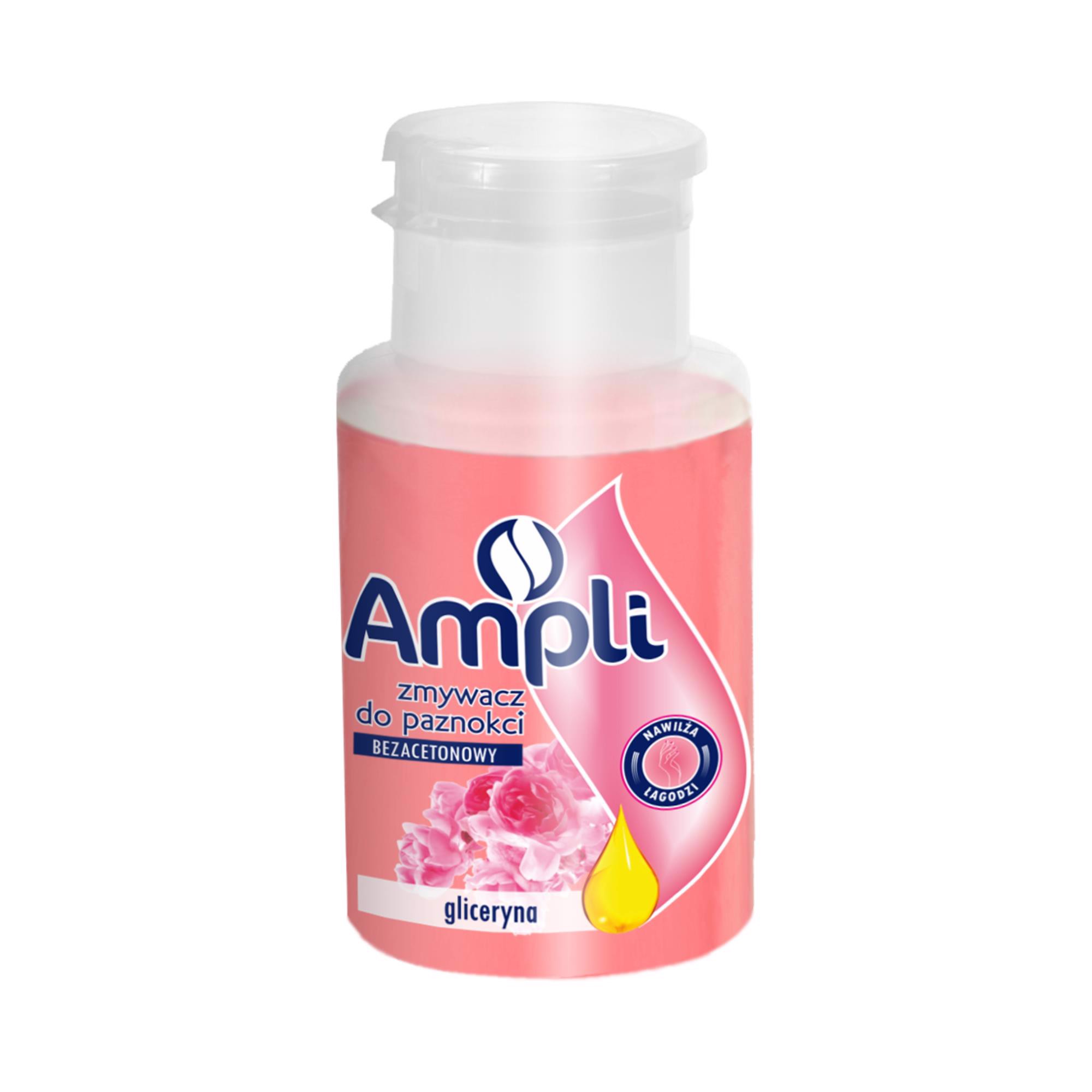 AMPLI ZMYWACZ DO PAZNOKCI 150ML DOZOWNIK Z GLICERY