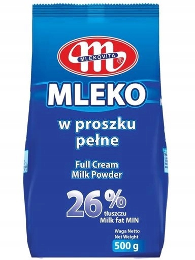 3x Mlekovita Sušené mléko plné 26% tuku 500 g Mlekovita
