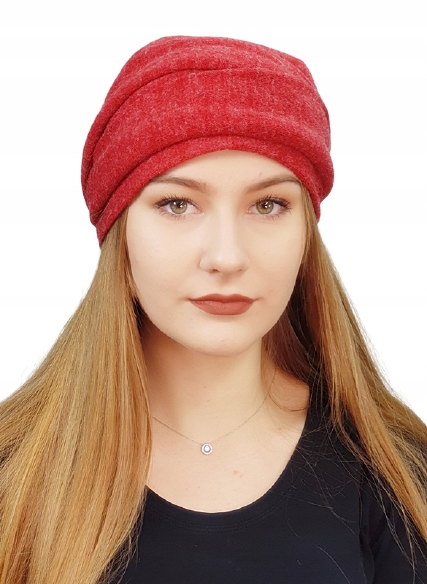 

Turban Lara Bordo na zimę modne chusty Eva Design
