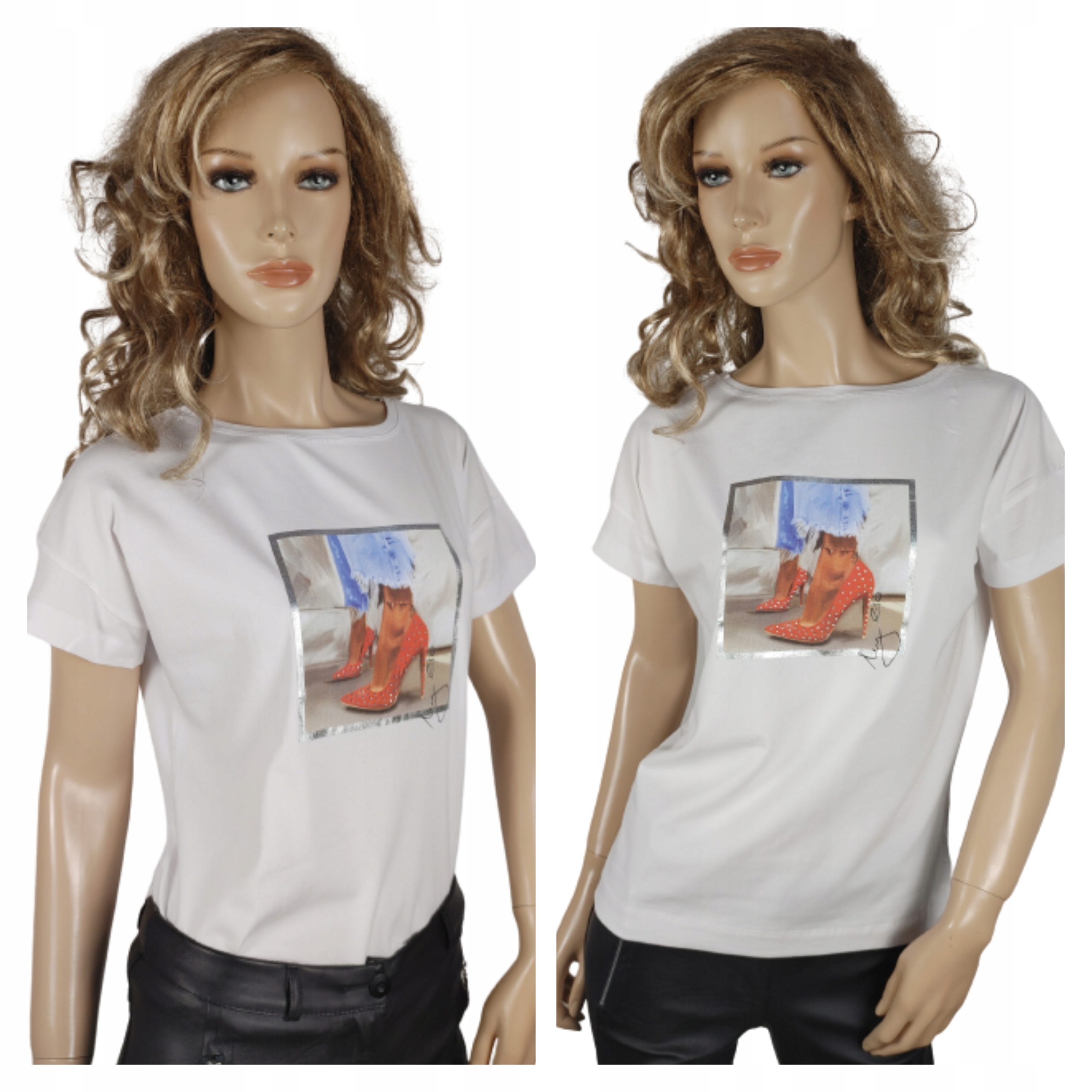 

T-shirt gładka bluzka Latynka krótki rękaw