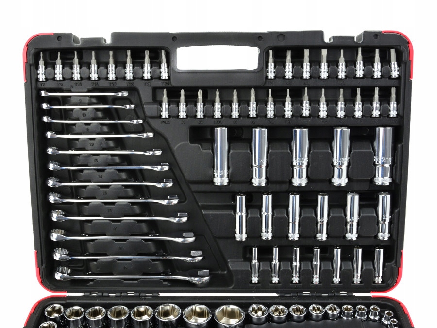 ZESTAW NARZĘDZIOWY 216el. KLUCZE NASADOWE TORX Marka Tvardy