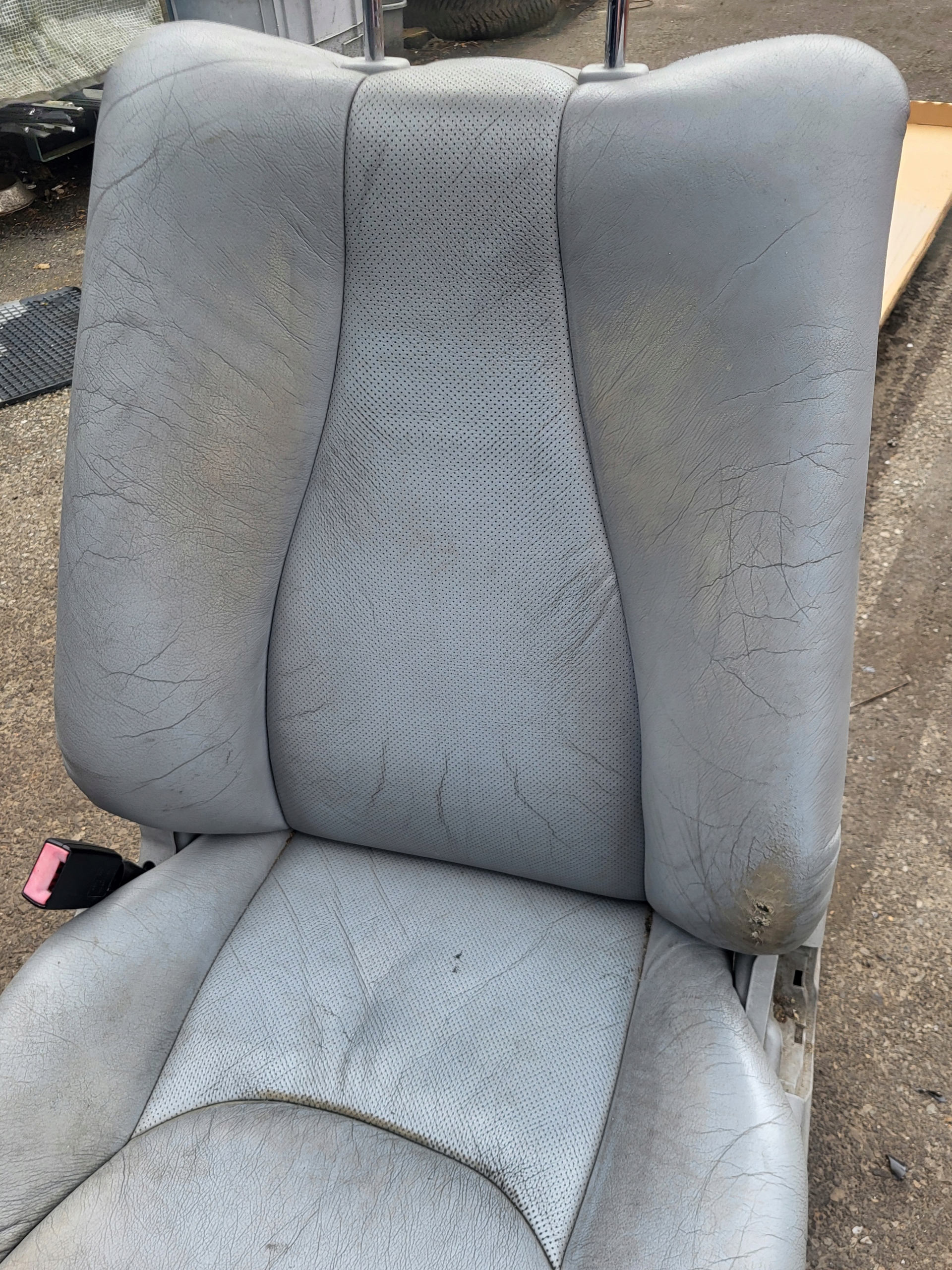 seat left front driver´s support rest MERCEDES S W220 OE EU grey leather