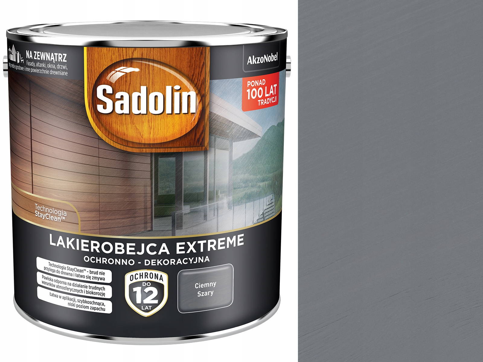 

Sadolin Lakierobejca Extreme Ciemny Szary 0,7L