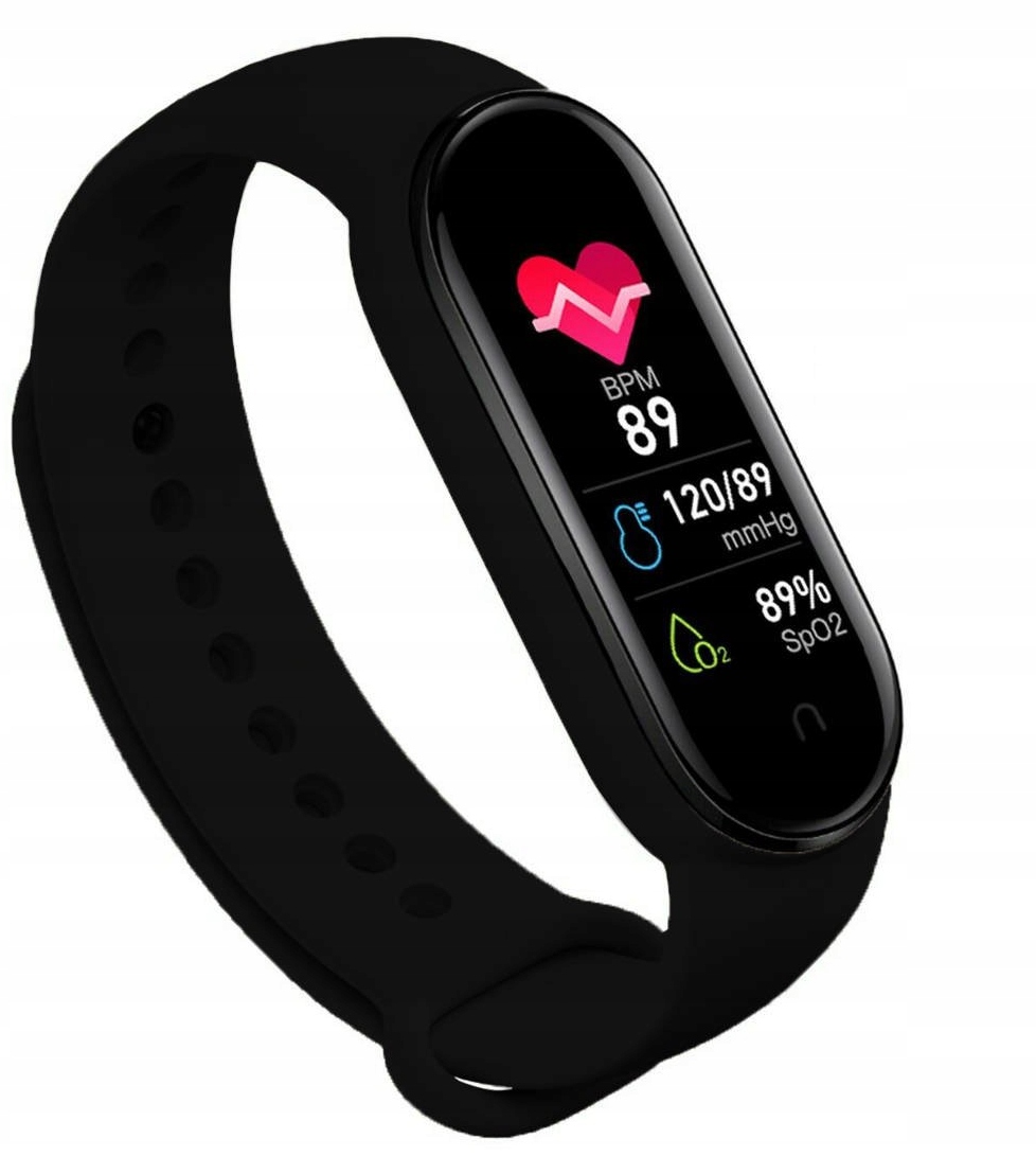 SMARTBAND OPASKA SPORTOWA FIT SMARTWATCH PULSOMETR Kolor dominujący czarny
