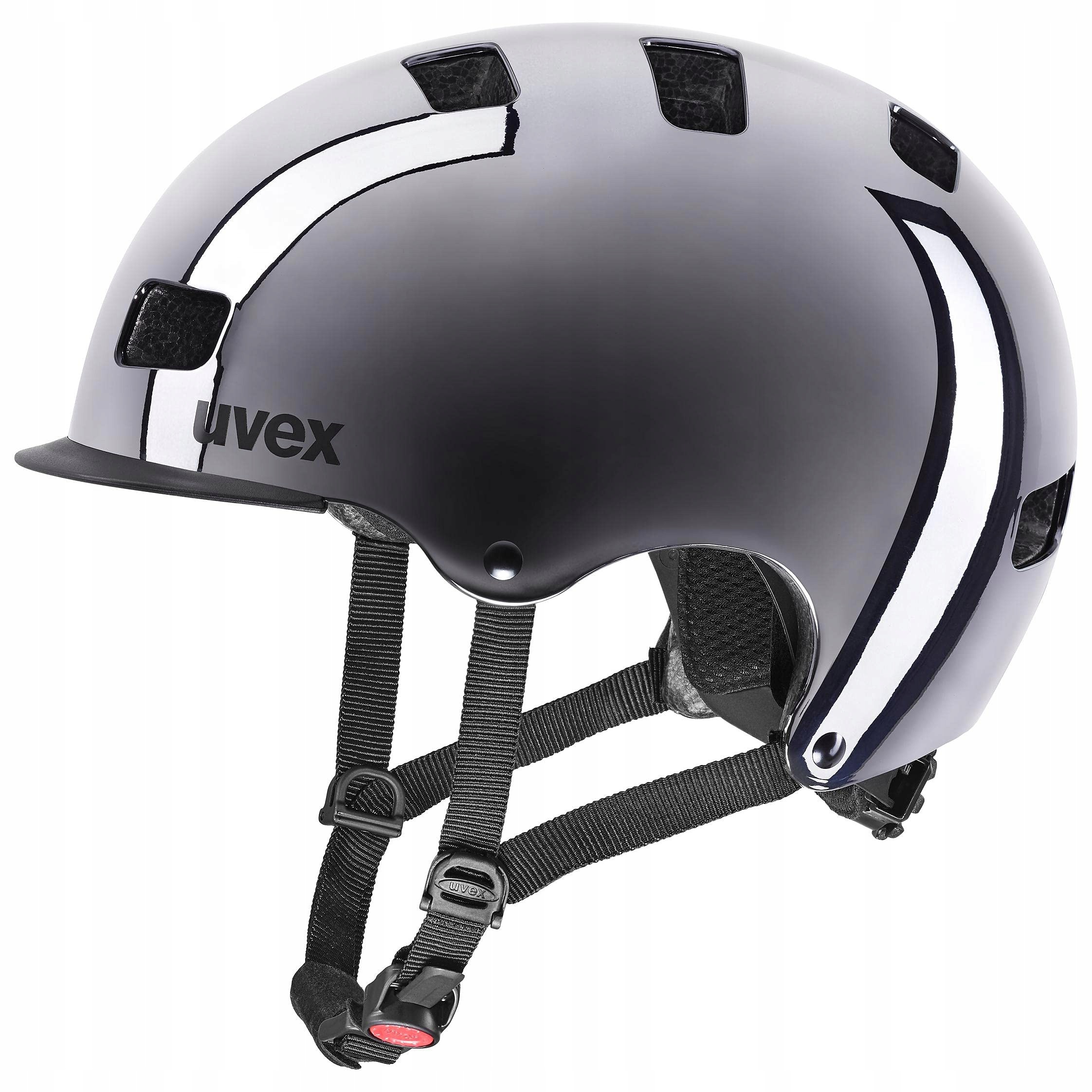 Dětská cyklistická přilba Uvex Hlmt 5 Bike Pro Gunmet Chrome M 55-58 cm