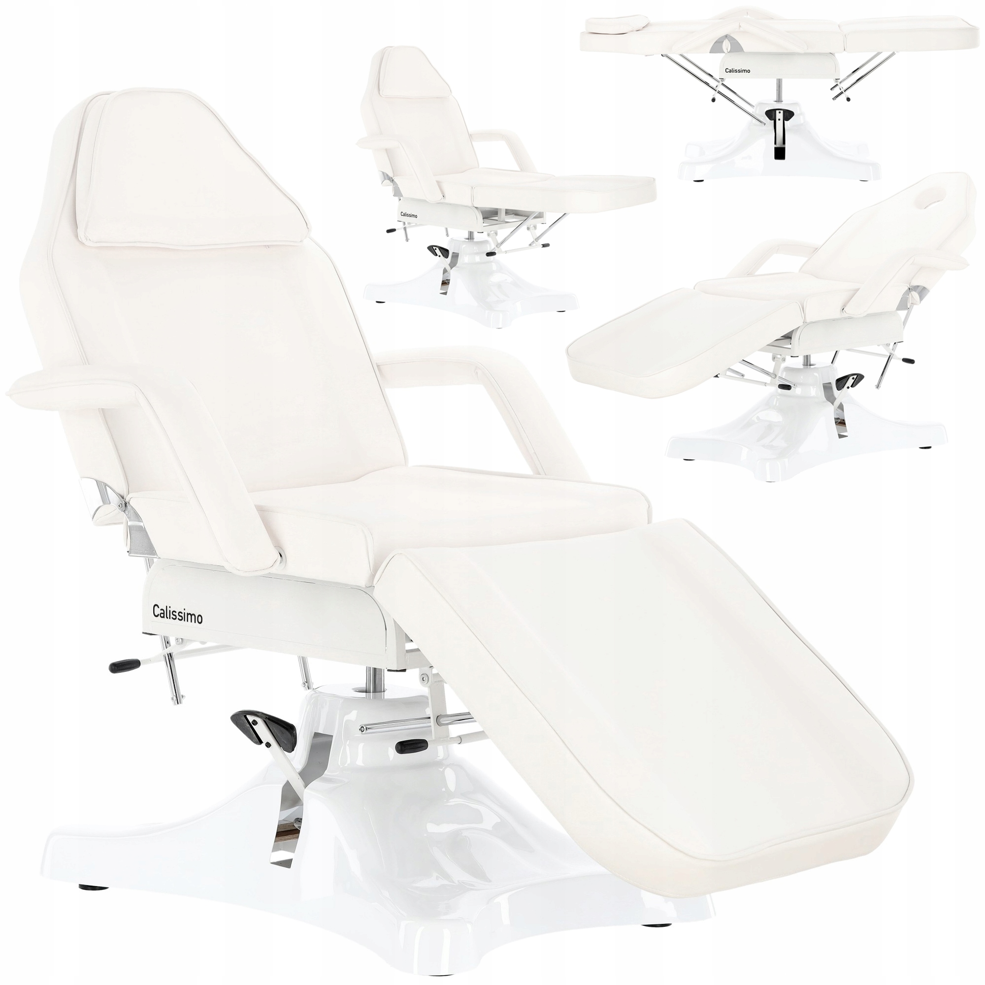 Kosmetické otočné hydraulické křeslo Spa, bílá barva